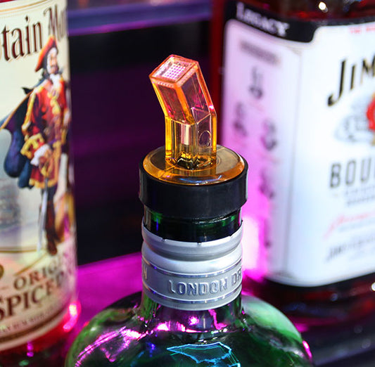 Liquor Pourers - Square Tip Screened - Packs of 12 - Color Options